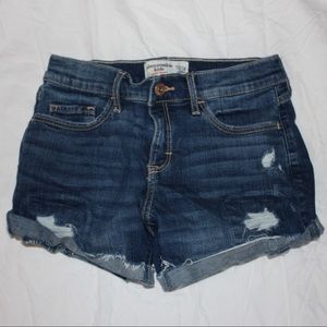 Abercrombie Kids Distressed Midi Shorts